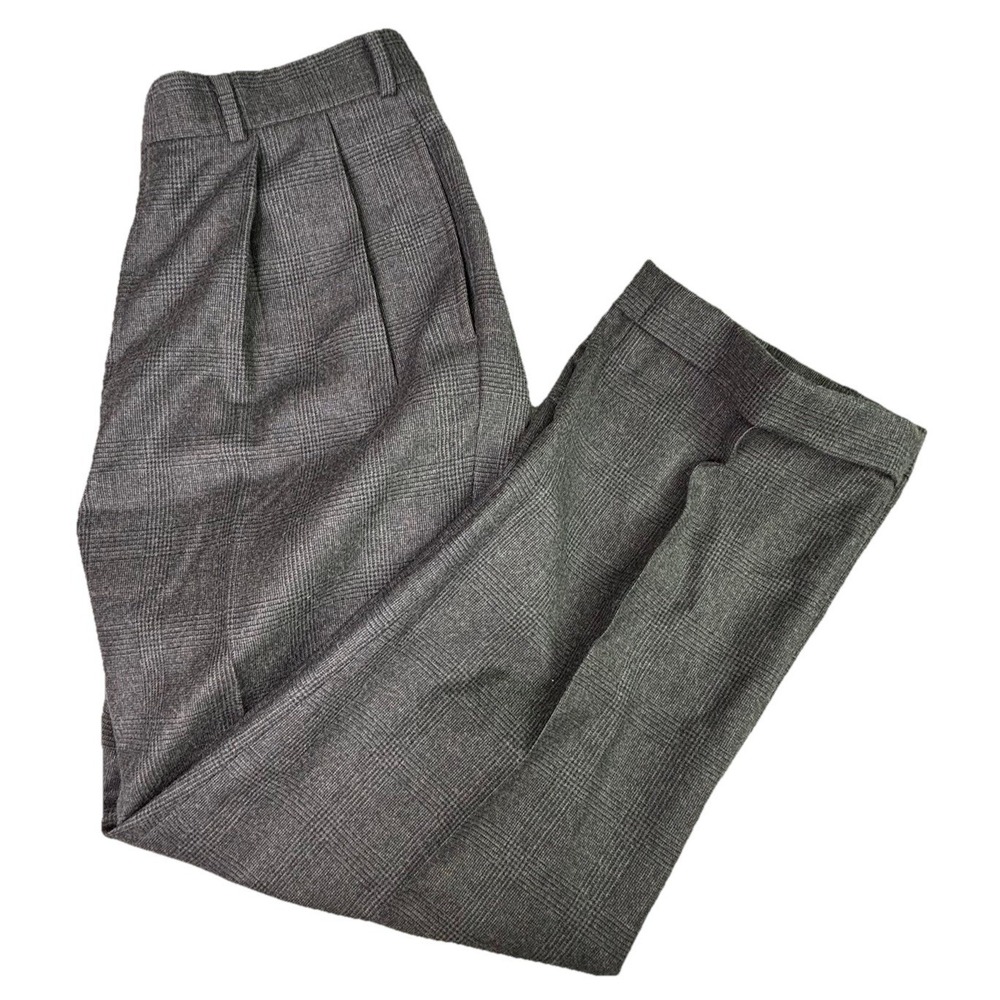 Brooks Brothers Pants Mens 35x29 Gray Wool Pinstripe Cuffed Made in Canada
